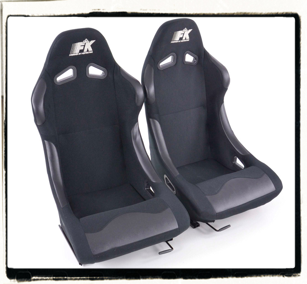 Set Sedili Sportivi Racecar - 1 Sinistro + 1 Destro Nero/rosso Per Auto - Foto 11